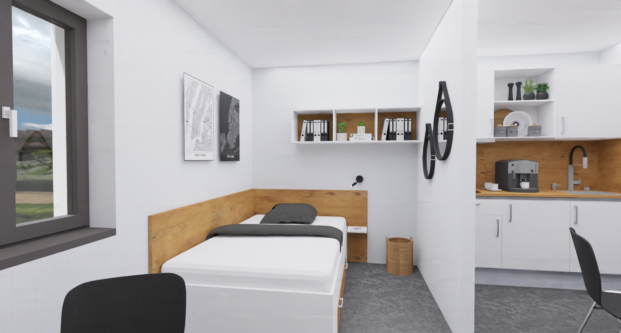 Großes Apartment – Schlafbereich