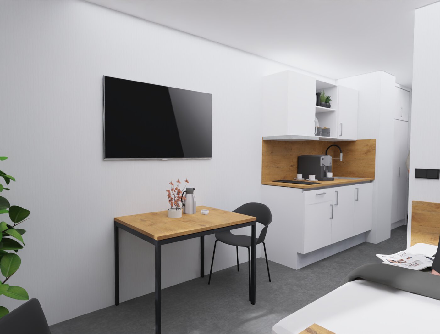 Studentenwohnung Typ A in Passau – eigene Küchenzeile